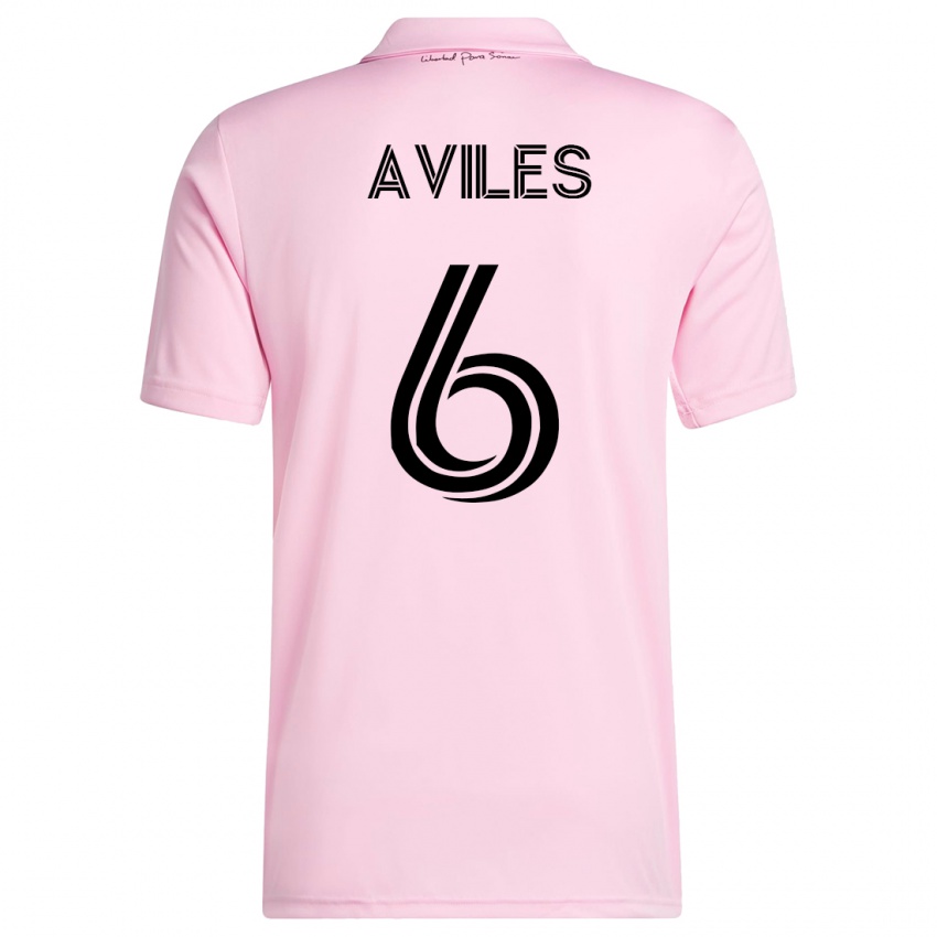 Hombre Camiseta Tomás Avilés #6 Rosa 1ª Equipación 2023/24 La Camisa