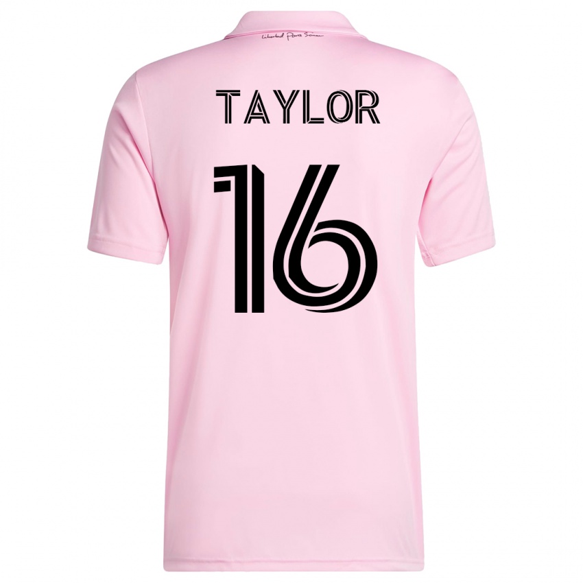 Hombre Camiseta Robert Taylor #16 Rosa 1ª Equipación 2023/24 La Camisa