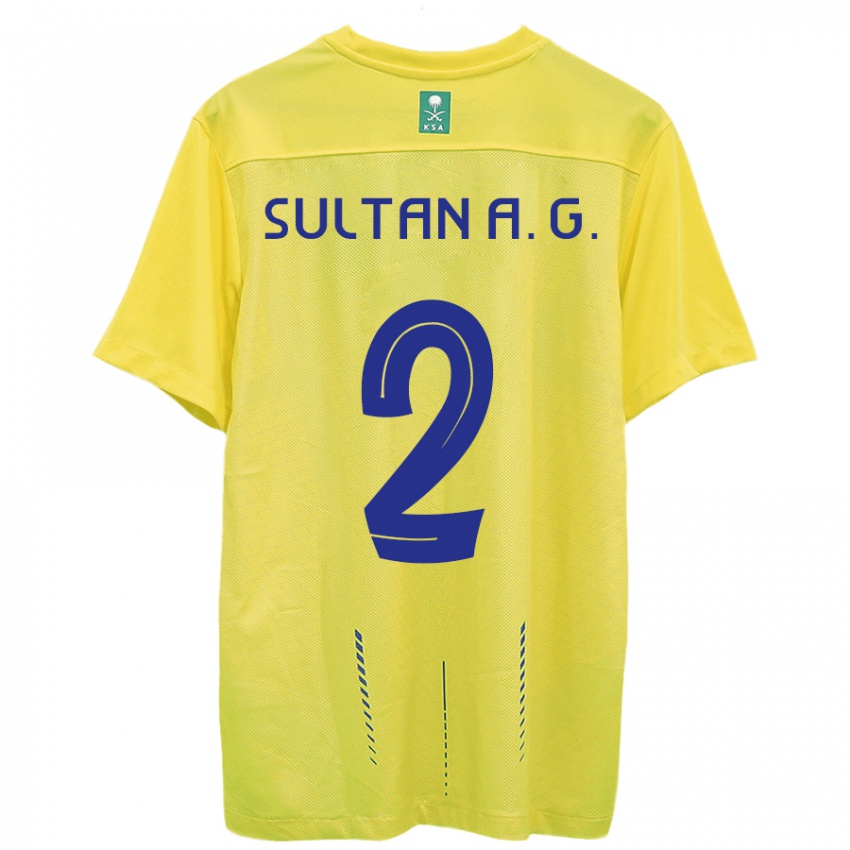 Hombre Camiseta Sultan Al-Ghannam #2 Amarillo 1ª Equipación 2023/24 La Camisa