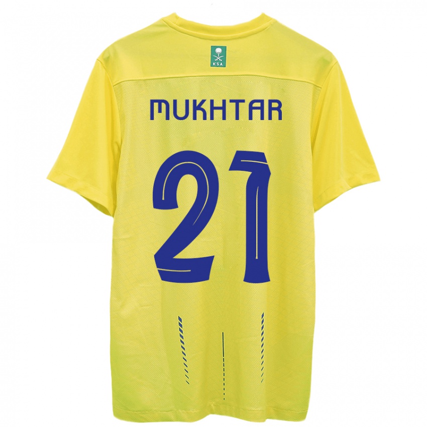 Hombre Camiseta Mukhtar Ali #21 Amarillo 1ª Equipación 2023/24 La Camisa