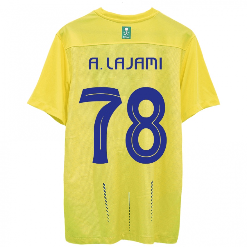 Hombre Camiseta Ali Lajami #78 Amarillo 1ª Equipación 2023/24 La Camisa