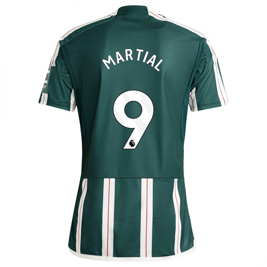 Hombre Camiseta Anthony Martial #9 Verde Oscuro 2ª Equipación 2023/24 La Camisa