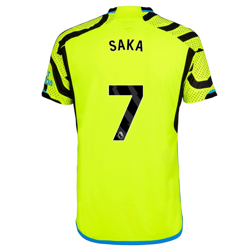 Hombre Camiseta Bukayo Saka #7 Amarillo 2ª Equipación 2023/24 La Camisa