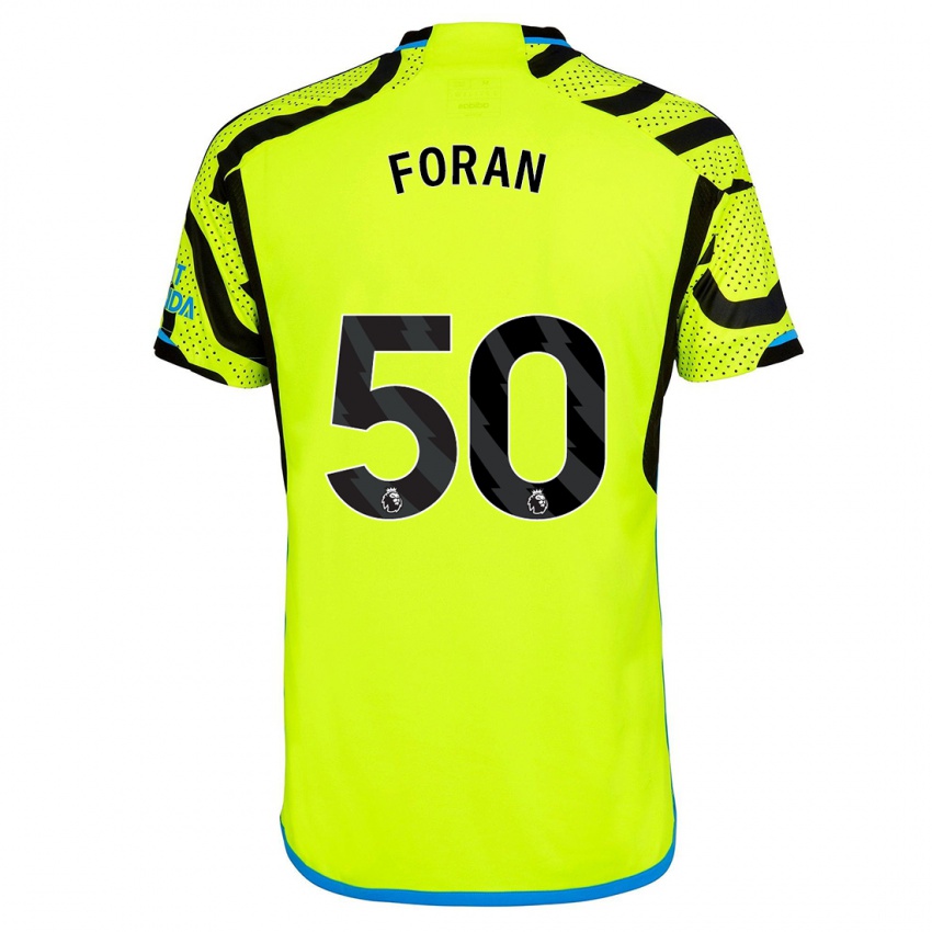 Hombre Camiseta Taylor Foran #50 Amarillo 2ª Equipación 2023/24 La Camisa