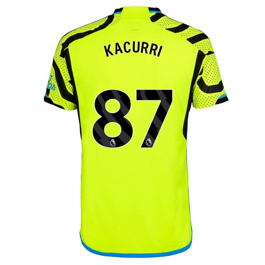 Hombre Camiseta Maldini Kacurri #87 Amarillo 2ª Equipación 2023/24 La Camisa