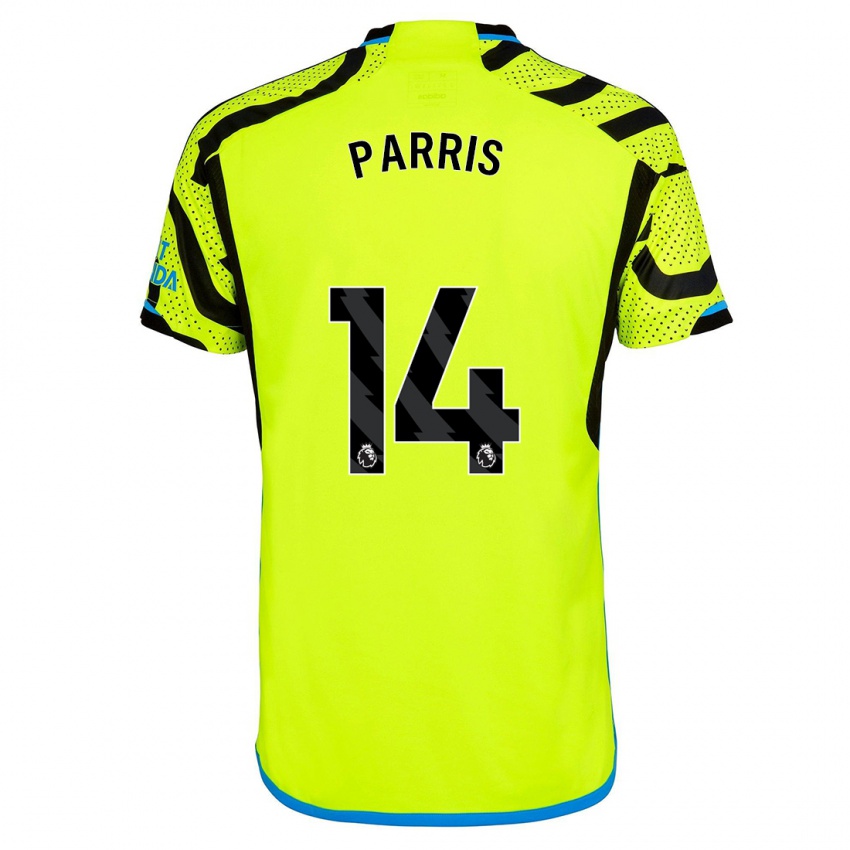 Hombre Camiseta Nikita Parris #14 Amarillo 2ª Equipación 2023/24 La Camisa
