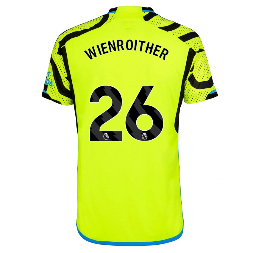 Hombre Camiseta Laura Wienroither #26 Amarillo 2ª Equipación 2023/24 La Camisa