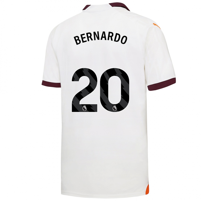Hombre Camiseta Bernardo Silva #20 Blanco 2ª Equipación 2023/24 La Camisa