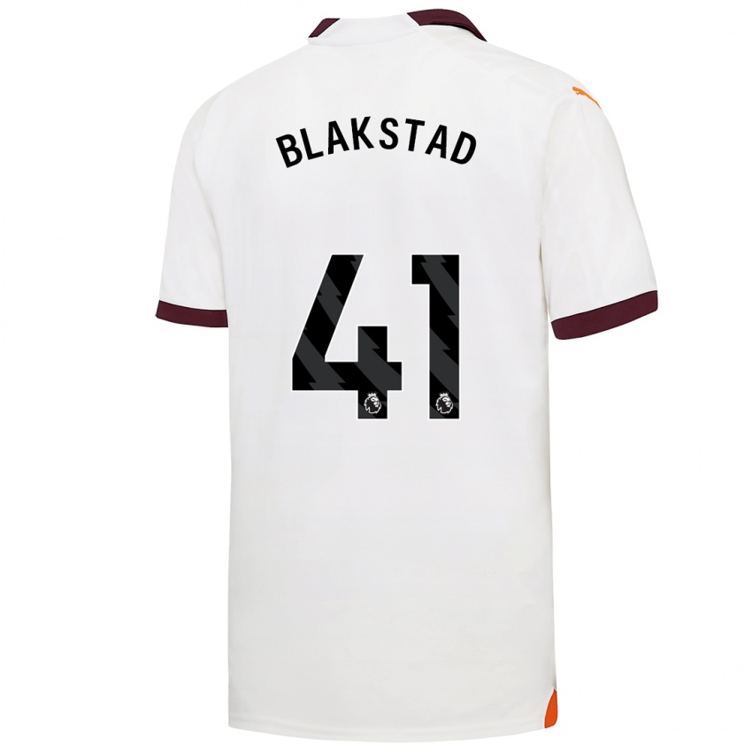 Hombre Camiseta Julie Blakstad #41 Blanco 2ª Equipación 2023/24 La Camisa