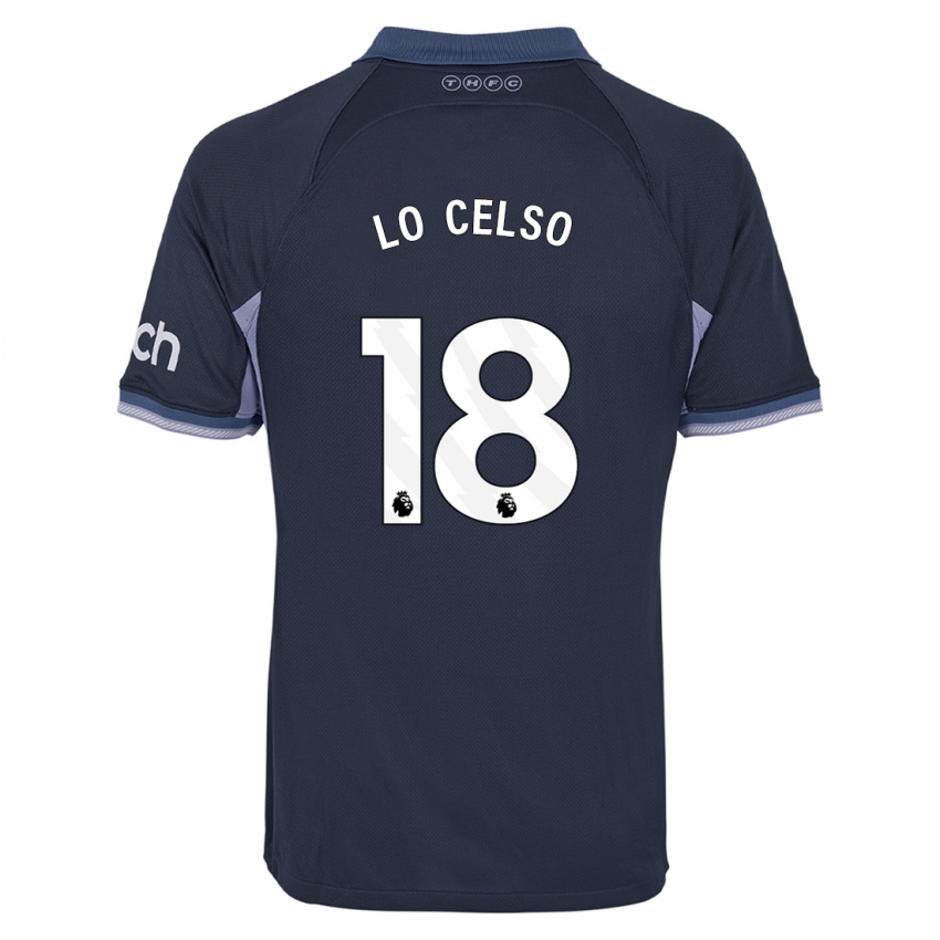Hombre Camiseta Giovani Lo Celso #18 Azul Oscuro 2ª Equipación 2023/24 La Camisa