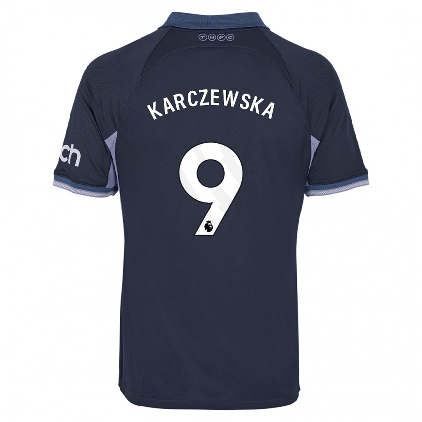 Hombre Camiseta Nikola Karczewska #9 Azul Oscuro 2ª Equipación 2023/24 La Camisa