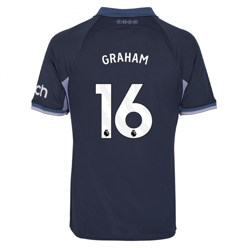 Hombre Camiseta Kit Graham #16 Azul Oscuro 2ª Equipación 2023/24 La Camisa