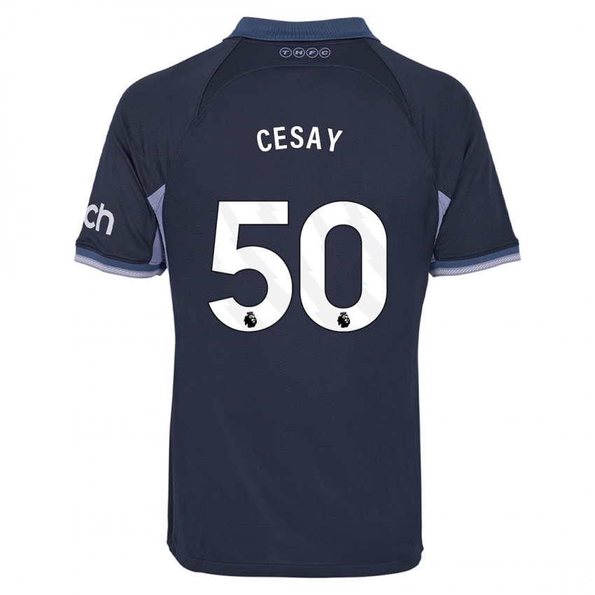 Hombre Camiseta Kallum Cesay #50 Azul Oscuro 2ª Equipación 2023/24 La Camisa