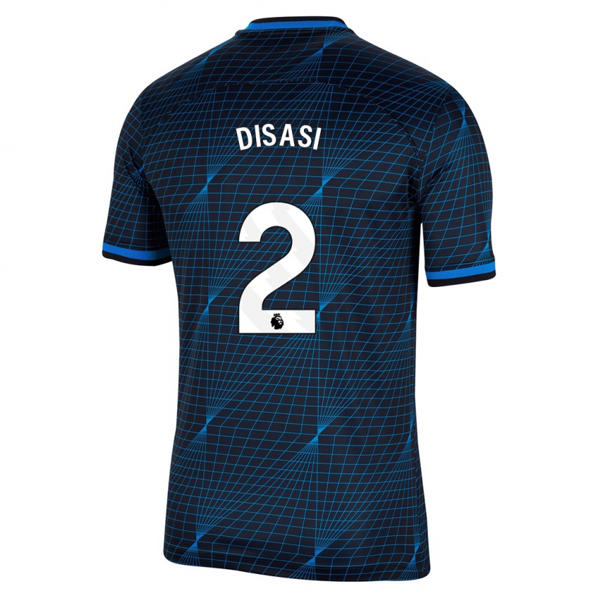 Hombre Camiseta Axel Disasi #2 Azul Oscuro 2ª Equipación 2023/24 La Camisa