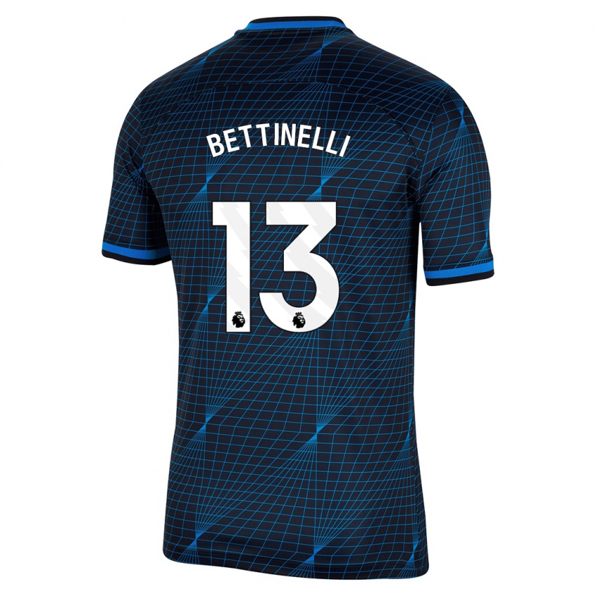 Hombre Camiseta Marcus Bettinelli #13 Azul Oscuro 2ª Equipación 2023/24 La Camisa