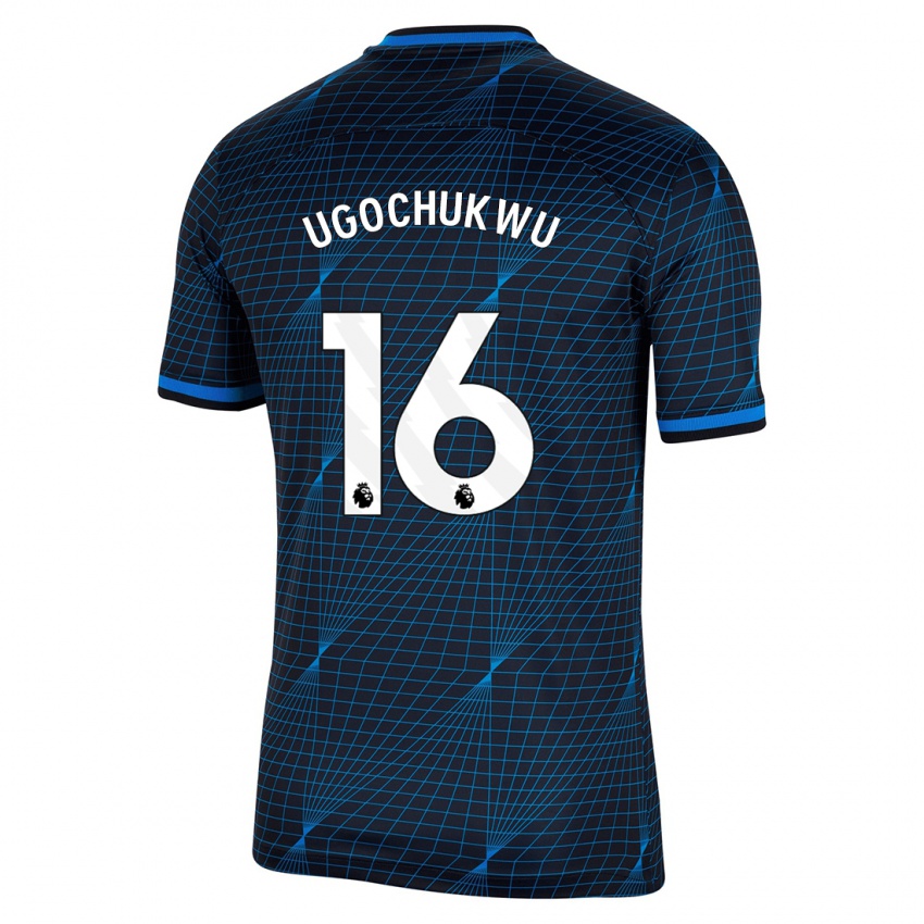 Hombre Camiseta Lesley Ugochukwu #16 Azul Oscuro 2ª Equipación 2023/24 La Camisa