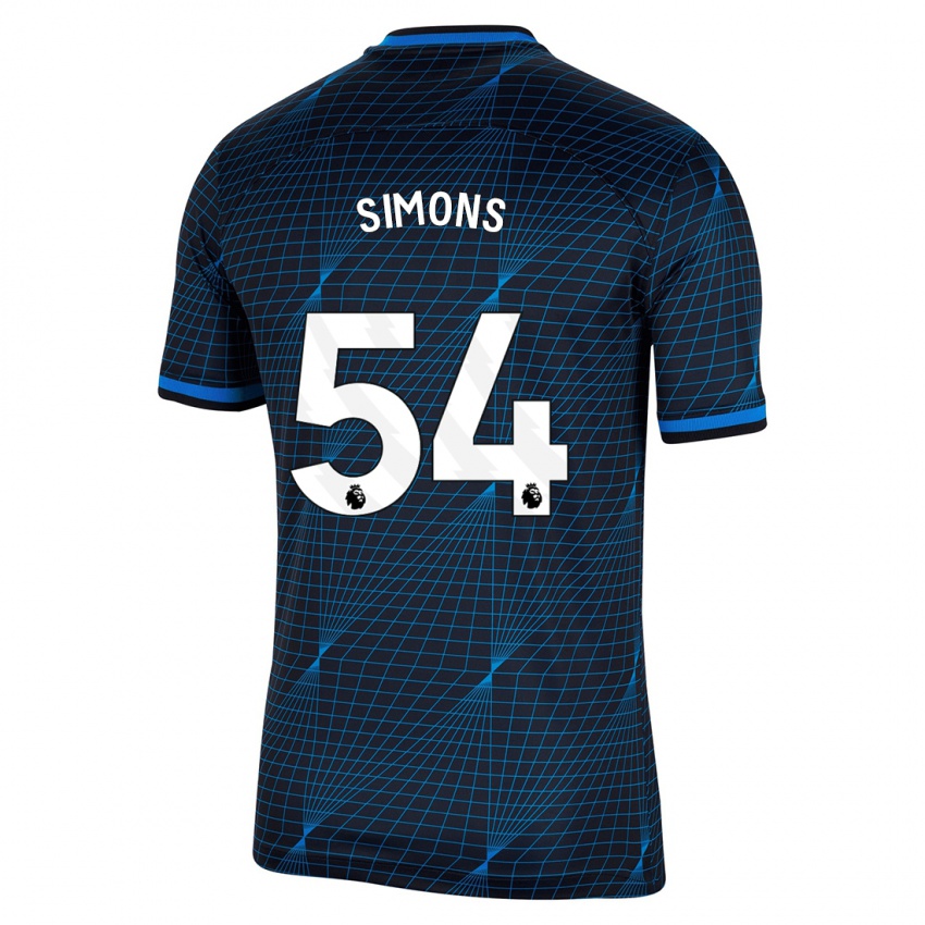 Hombre Camiseta Xavier Simons #54 Azul Oscuro 2ª Equipación 2023/24 La Camisa