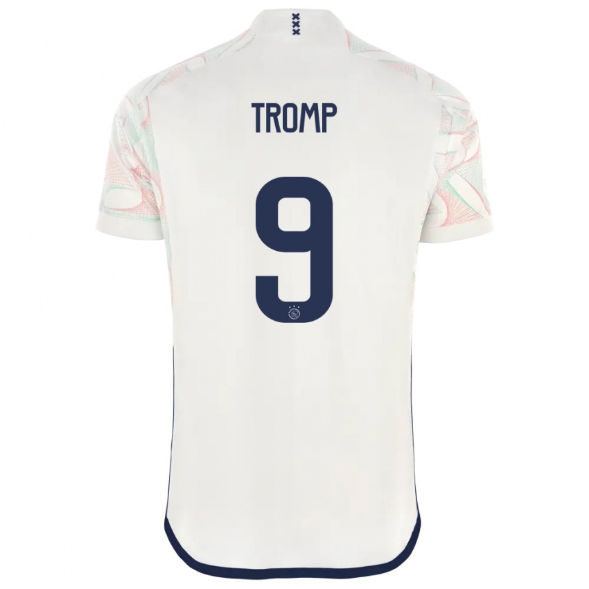 Hombre Camiseta Nikita Tromp #9 Blanco 2ª Equipación 2023/24 La Camisa
