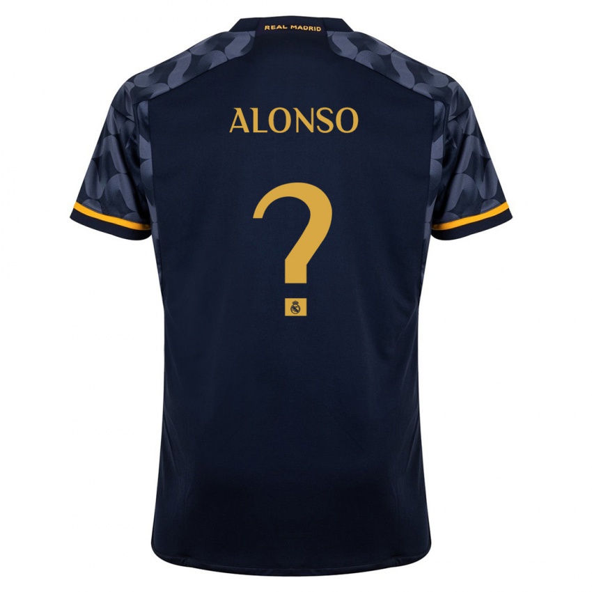 Hombre Camiseta Borja Alonso #0 Azul Oscuro 2ª Equipación 2023/24 La Camisa
