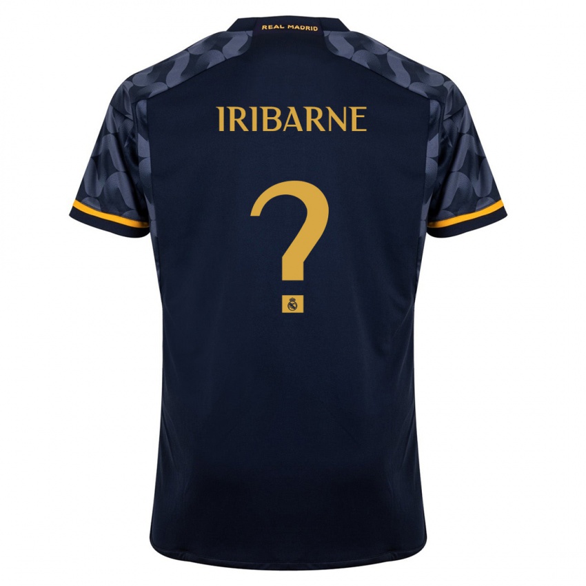 Hombre Camiseta Bruno Iribarne #0 Azul Oscuro 2ª Equipación 2023/24 La Camisa