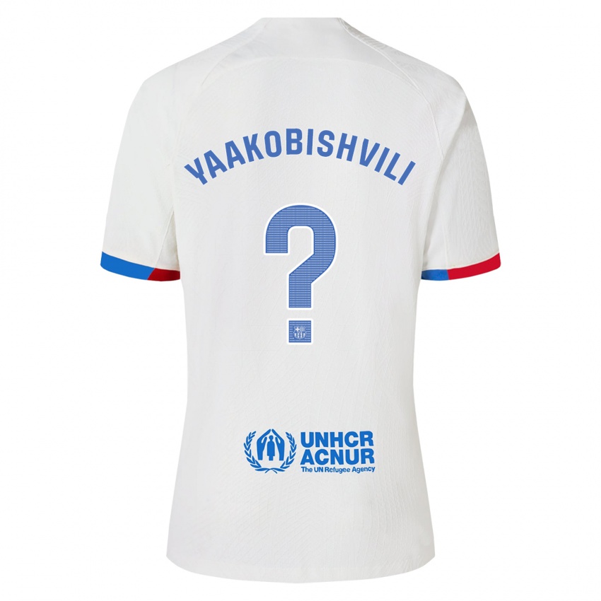 Hombre Camiseta Áron Yaakobishvili #0 Blanco 2ª Equipación 2023/24 La Camisa