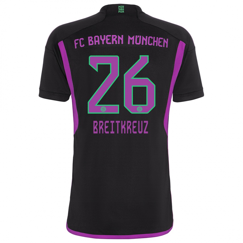 Hombre Camiseta Steve Breitkreuz #26 Negro 2ª Equipación 2023/24 La Camisa