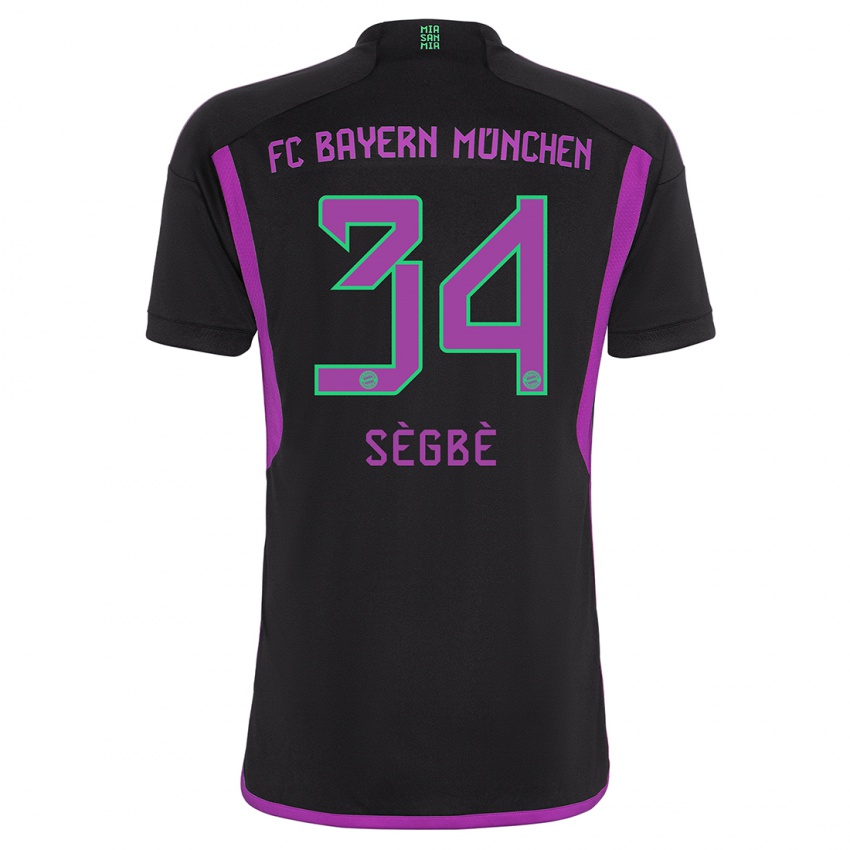 Hombre Camiseta Désiré Sègbè #34 Negro 2ª Equipación 2023/24 La Camisa