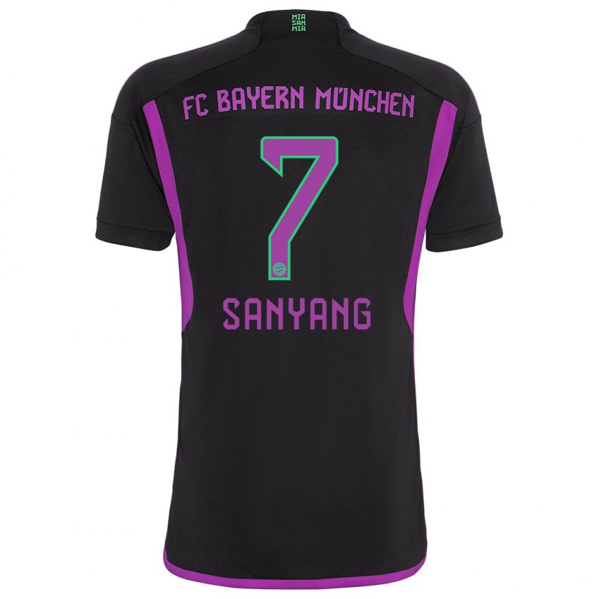 Hombre Camiseta Mamin Sanyang #7 Negro 2ª Equipación 2023/24 La Camisa