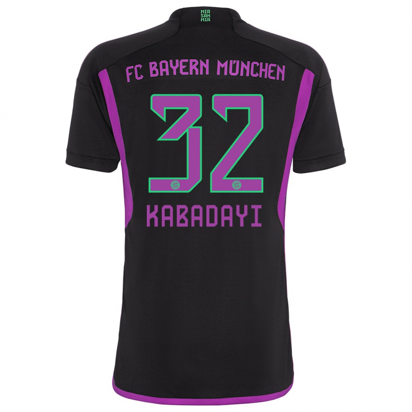 Hombre Camiseta Yusuf Kabadayi #32 Negro 2ª Equipación 2023/24 La Camisa