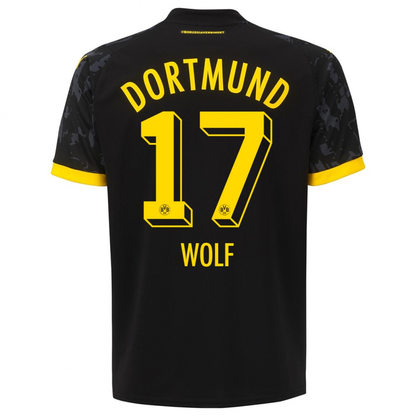 Hombre Camiseta Marius Wolf #17 Negro 2ª Equipación 2023/24 La Camisa