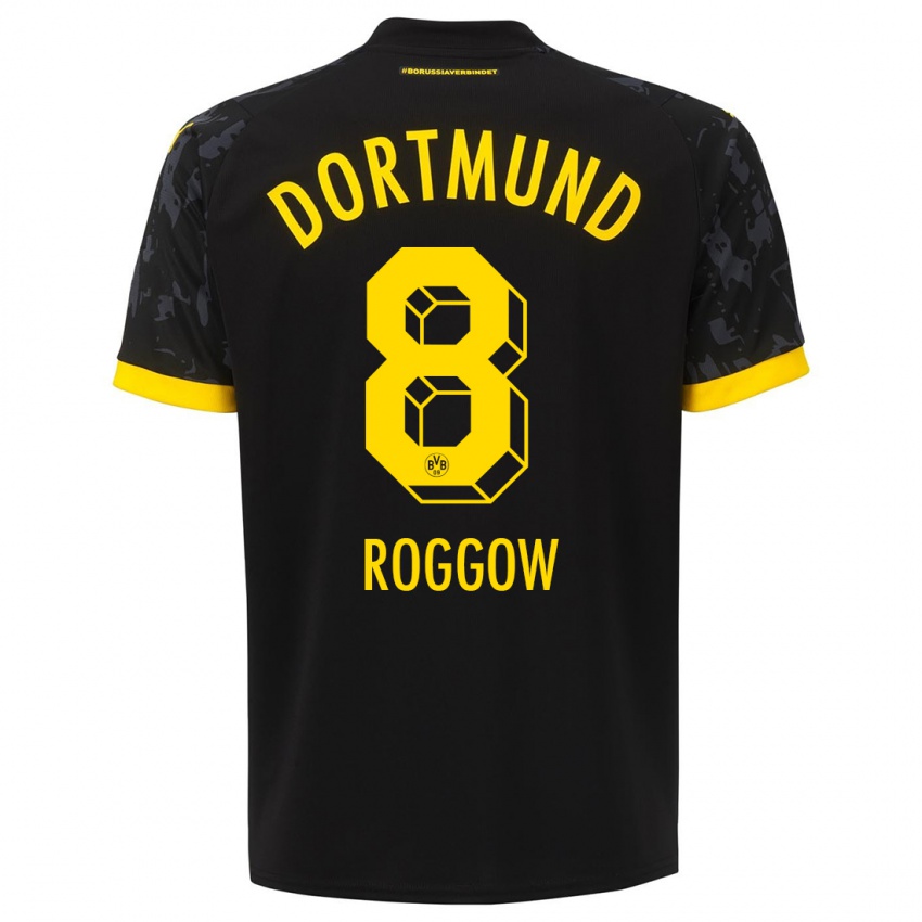 Hombre Camiseta Franz Roggow #8 Negro 2ª Equipación 2023/24 La Camisa
