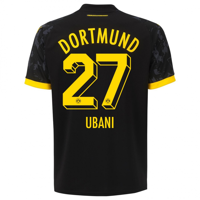 Hombre Camiseta Marlon Ubani #27 Negro 2ª Equipación 2023/24 La Camisa