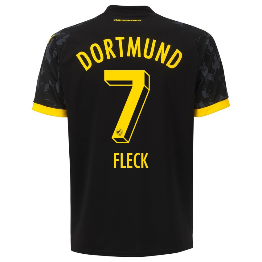Hombre Camiseta Fritz Fleck #7 Negro 2ª Equipación 2023/24 La Camisa