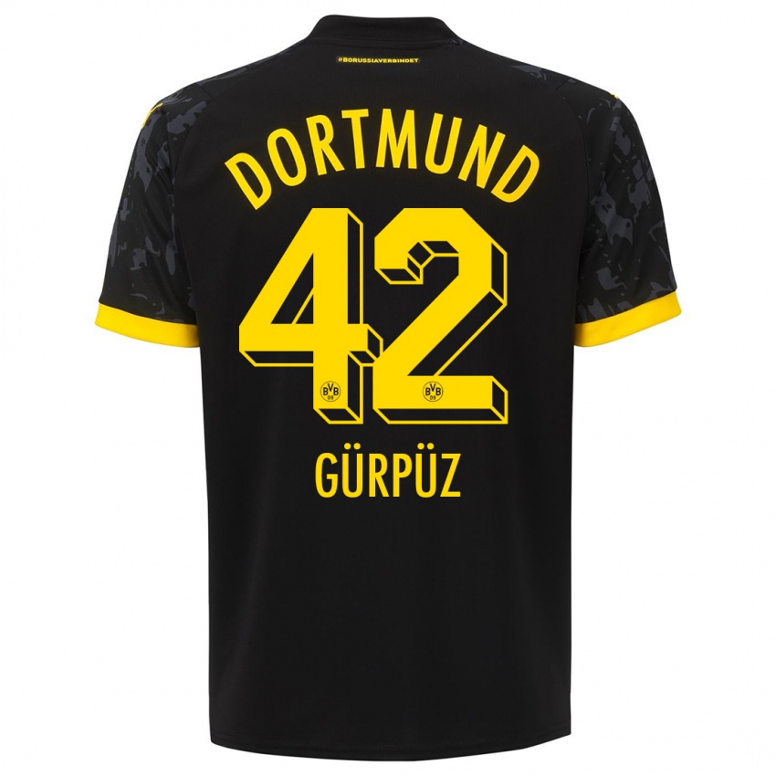 Hombre Camiseta Goktan Gurpuz #42 Negro 2ª Equipación 2023/24 La Camisa