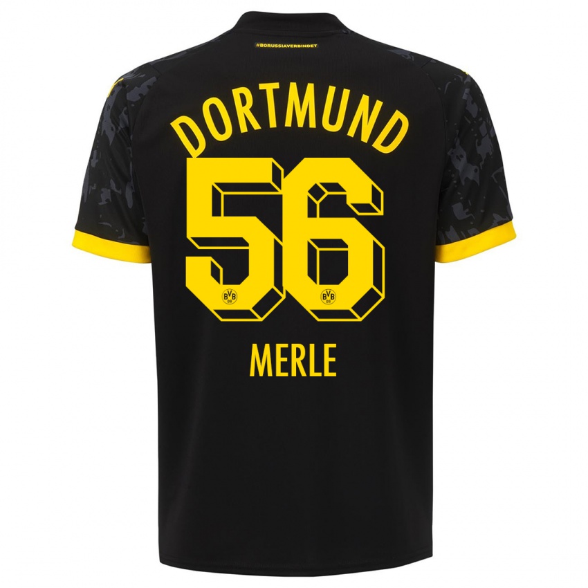 Hombre Camiseta Albers Merle #56 Negro 2ª Equipación 2023/24 La Camisa