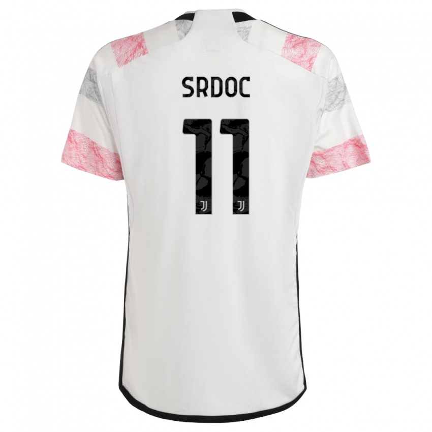 Hombre Camiseta Ivano Srdoc #11 Blanco Rosa 2ª Equipación 2023/24 La Camisa