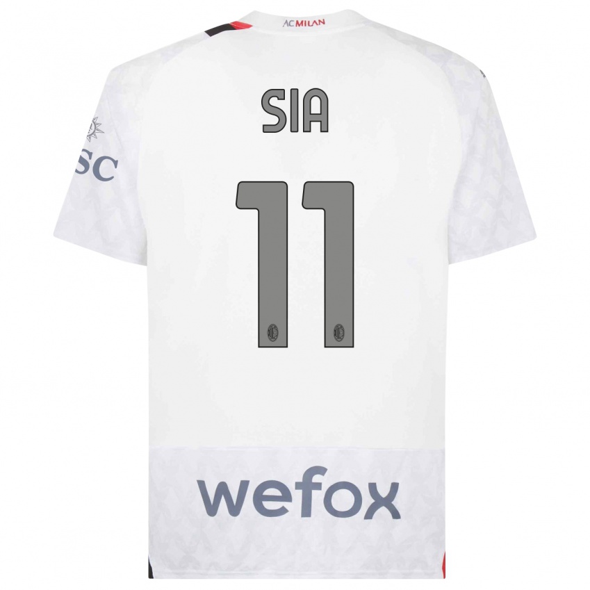 Hombre Camiseta Diego Sia #11 Blanco 2ª Equipación 2023/24 La Camisa