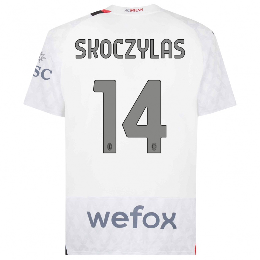 Hombre Camiseta Mateusz Skoczylas #14 Blanco 2ª Equipación 2023/24 La Camisa