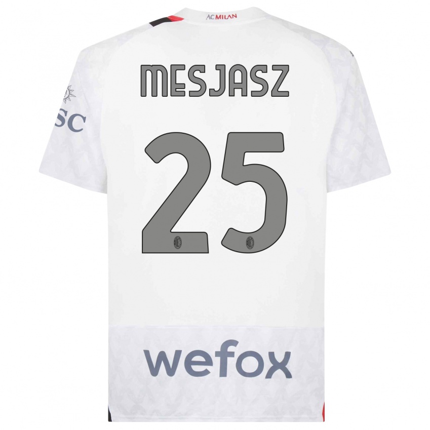 Hombre Camiseta Malgorzata Mesjasz #25 Blanco 2ª Equipación 2023/24 La Camisa
