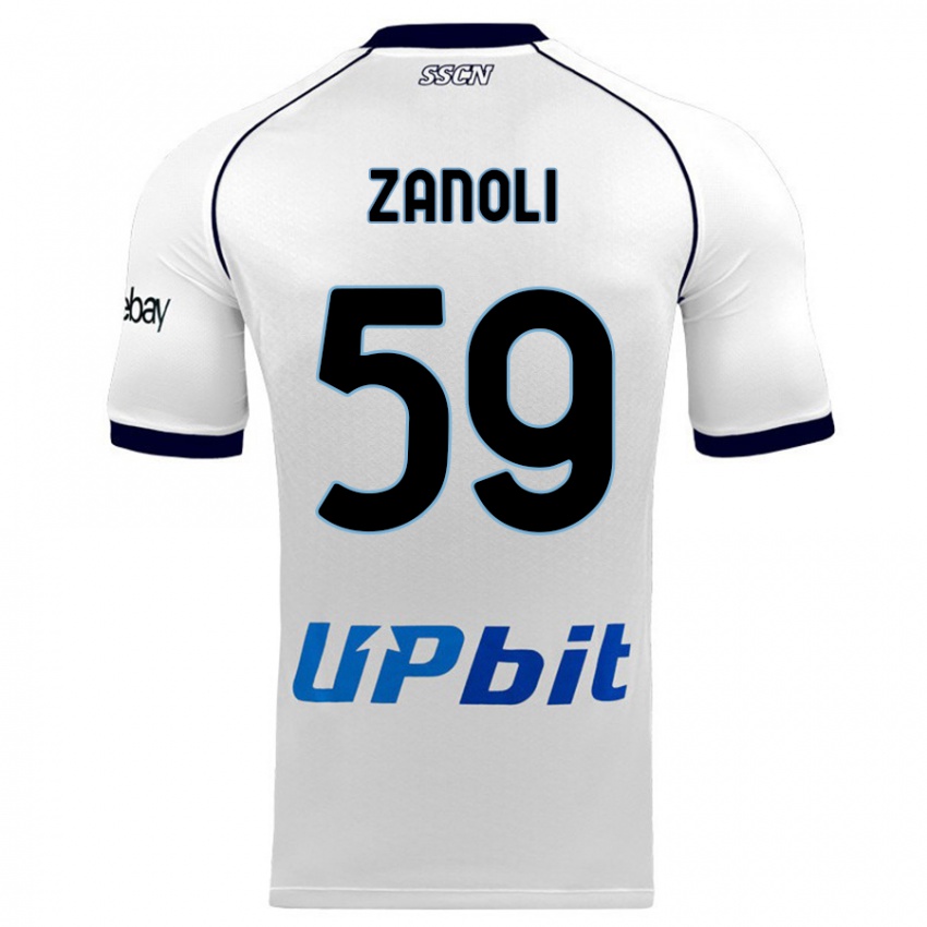 Hombre Camiseta Alessandro Zanoli #59 Blanco 2ª Equipación 2023/24 La Camisa