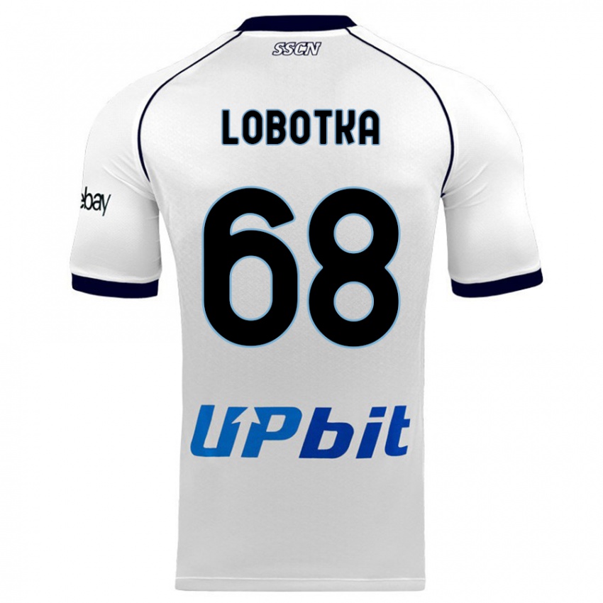 Hombre Camiseta Stanislav Lobotka #68 Blanco 2ª Equipación 2023/24 La Camisa