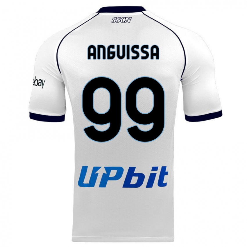Hombre Camiseta Andre Zambo Anguissa #99 Blanco 2ª Equipación 2023/24 La Camisa