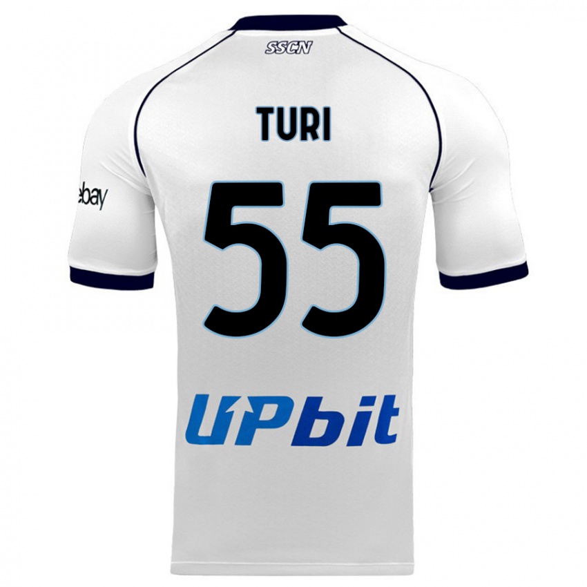 Hombre Camiseta Claudio Turi #55 Blanco 2ª Equipación 2023/24 La Camisa