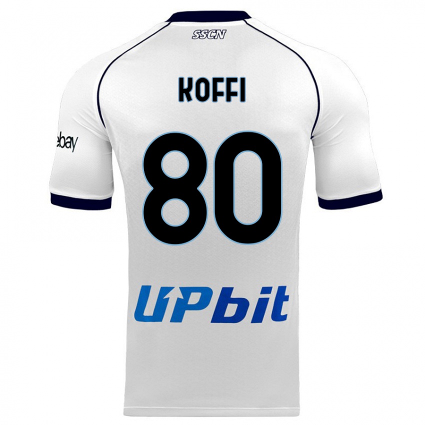 Hombre Camiseta Cedrick Koffi #80 Blanco 2ª Equipación 2023/24 La Camisa