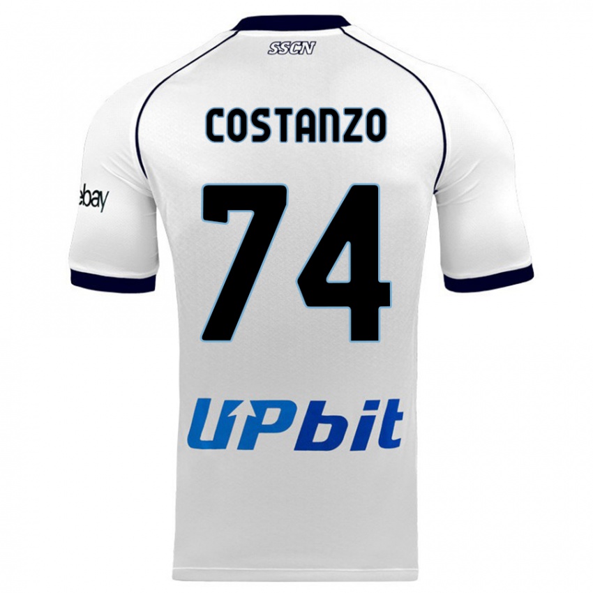 Hombre Camiseta Davide Costanzo #74 Blanco 2ª Equipación 2023/24 La Camisa