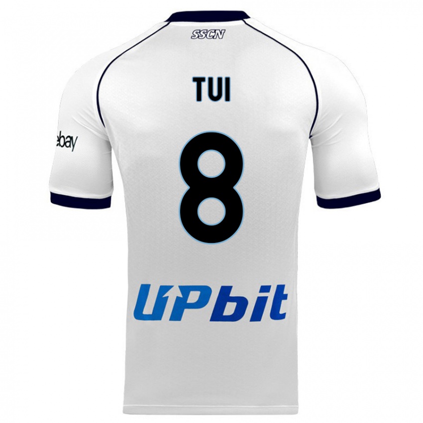 Hombre Camiseta Sara Tui #8 Blanco 2ª Equipación 2023/24 La Camisa