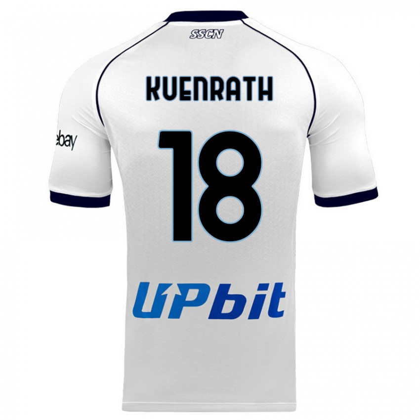 Hombre Camiseta Melanie Kuenrath #18 Blanco 2ª Equipación 2023/24 La Camisa