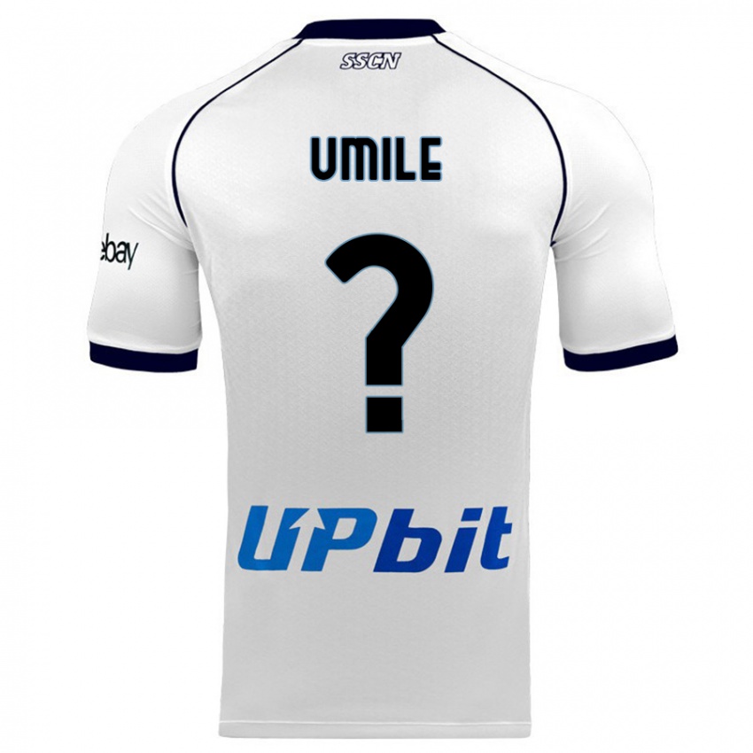 Hombre Camiseta Bruno Umile #0 Blanco 2ª Equipación 2023/24 La Camisa
