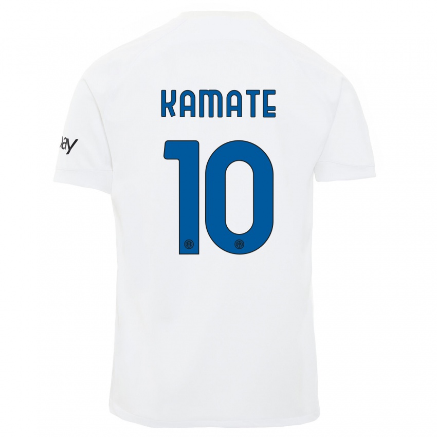 Hombre Camiseta Issiaka Kamate #10 Blanco 2ª Equipación 2023/24 La Camisa