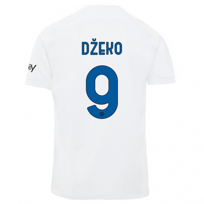 Hombre Camiseta Edin Dzeko #9 Blanco 2ª Equipación 2023/24 La Camisa